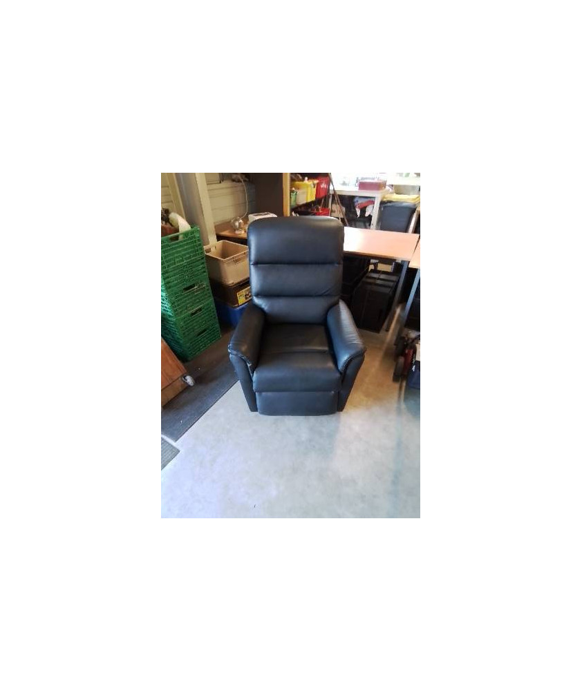 FAUTEUIL RELAX  RELEVEUR PU NOIR 2 MOTEUR 