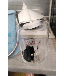 POT VERRE CHAT 