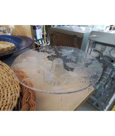 PLATEAU EN VERRE MLTIF FLORAL