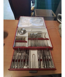 MENAGERE 62 PIECES MÉTAL ARGENTÉ STYLE LOUIS XV PLATIL