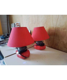 PETITE LAMPE ROUGE FORME GALET 