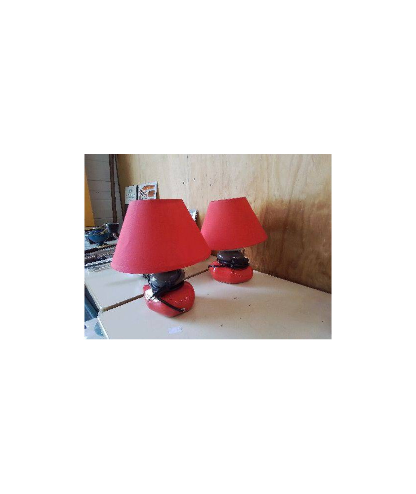 PETITE LAMPE ROUGE FORME GALET 