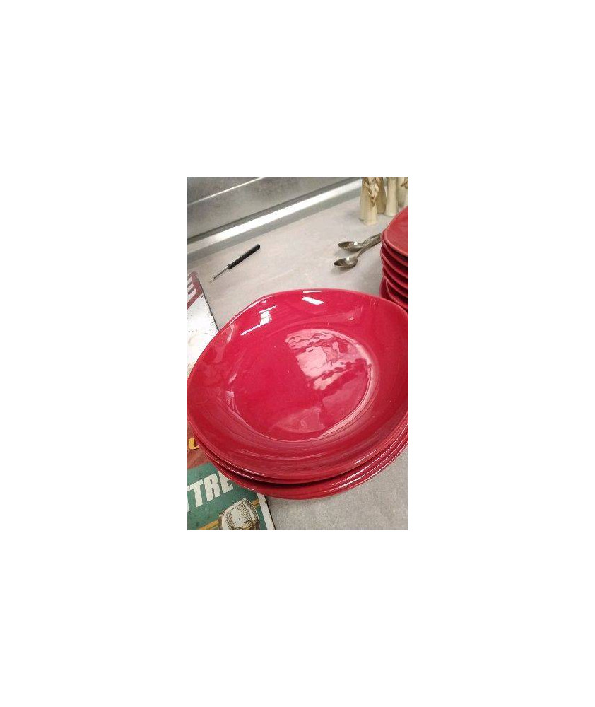 ASSIETTE CREUSE ROUGE LE LOT