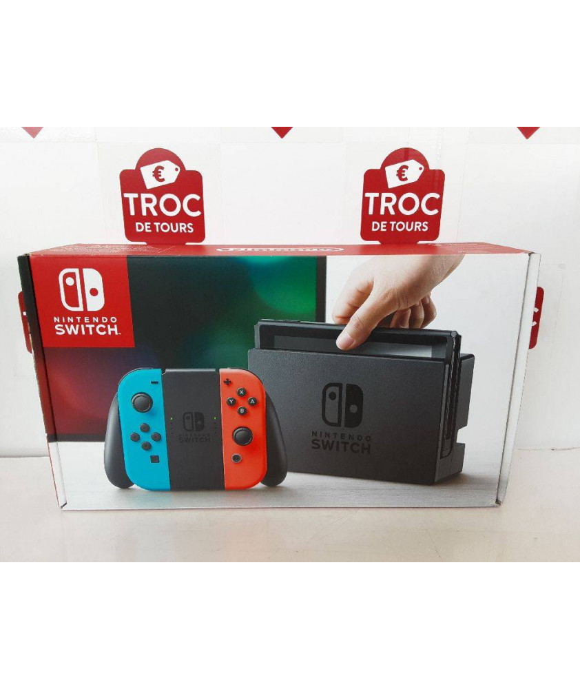 CONSOLE NINTENDO SWITCH BLEU NÉON & ROUGE EN BOITE ( TBE )