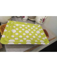 PLATEAUX PLASTIQUE VERTS X3 