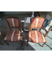 FAUTEUIL STYLE LOUIS XV TAPISSÉ 