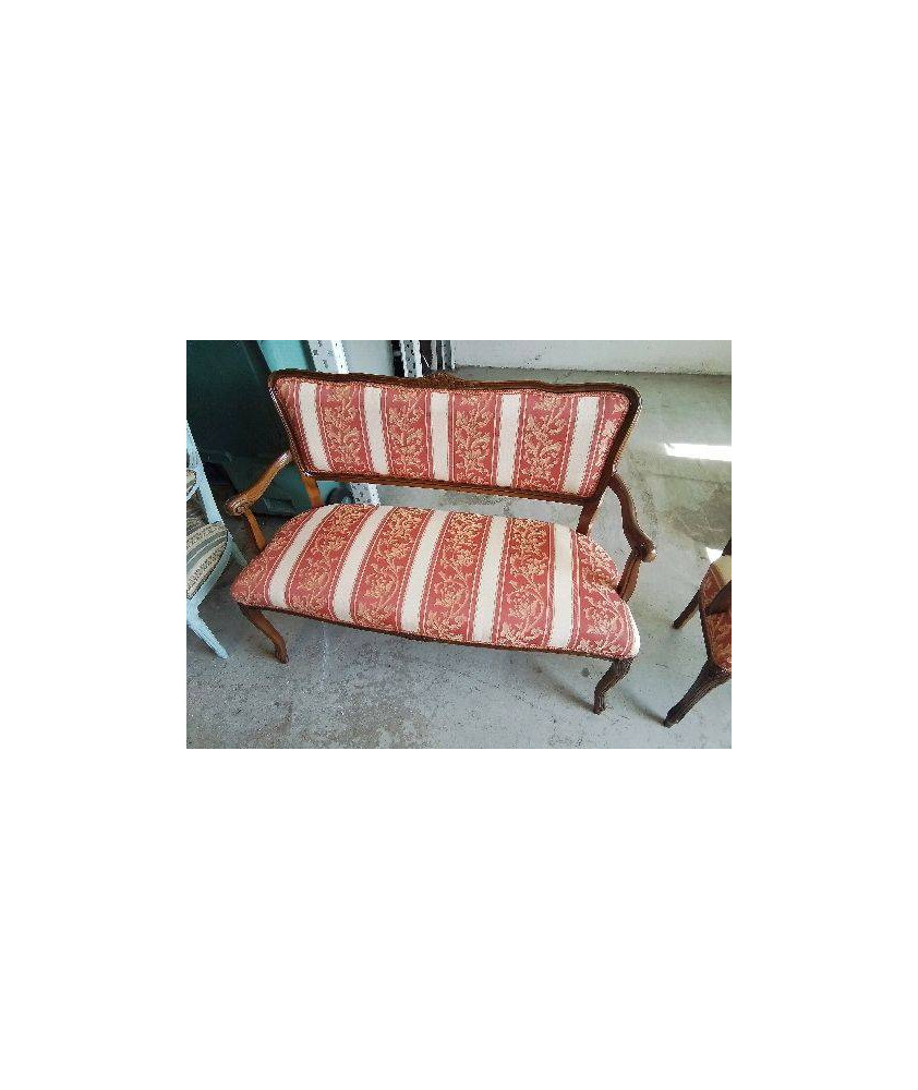 BANQUETTE STYLE LOUIS XV TAPISSÉ 