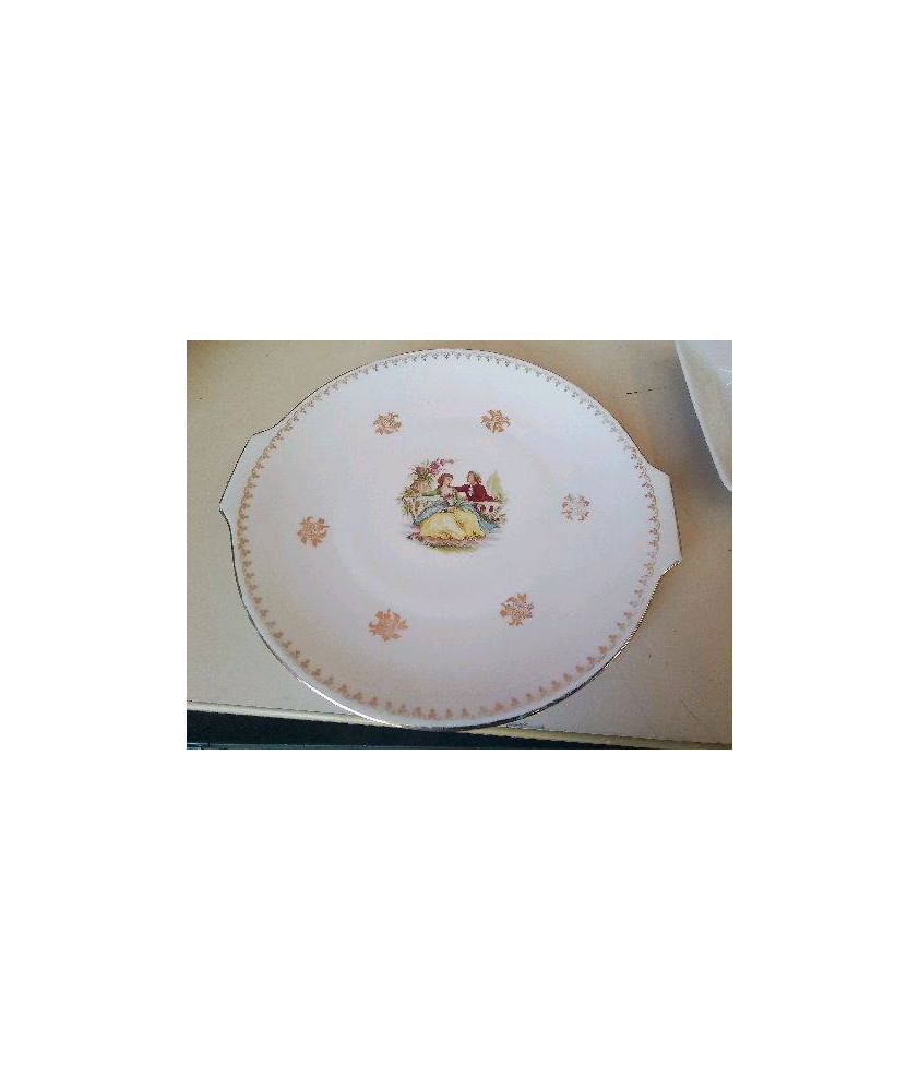PLAT À GÂTEAU EN PORCELAINE 