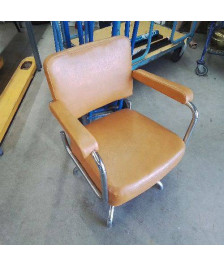 FAUTEUIL DE BARBIER MARRON