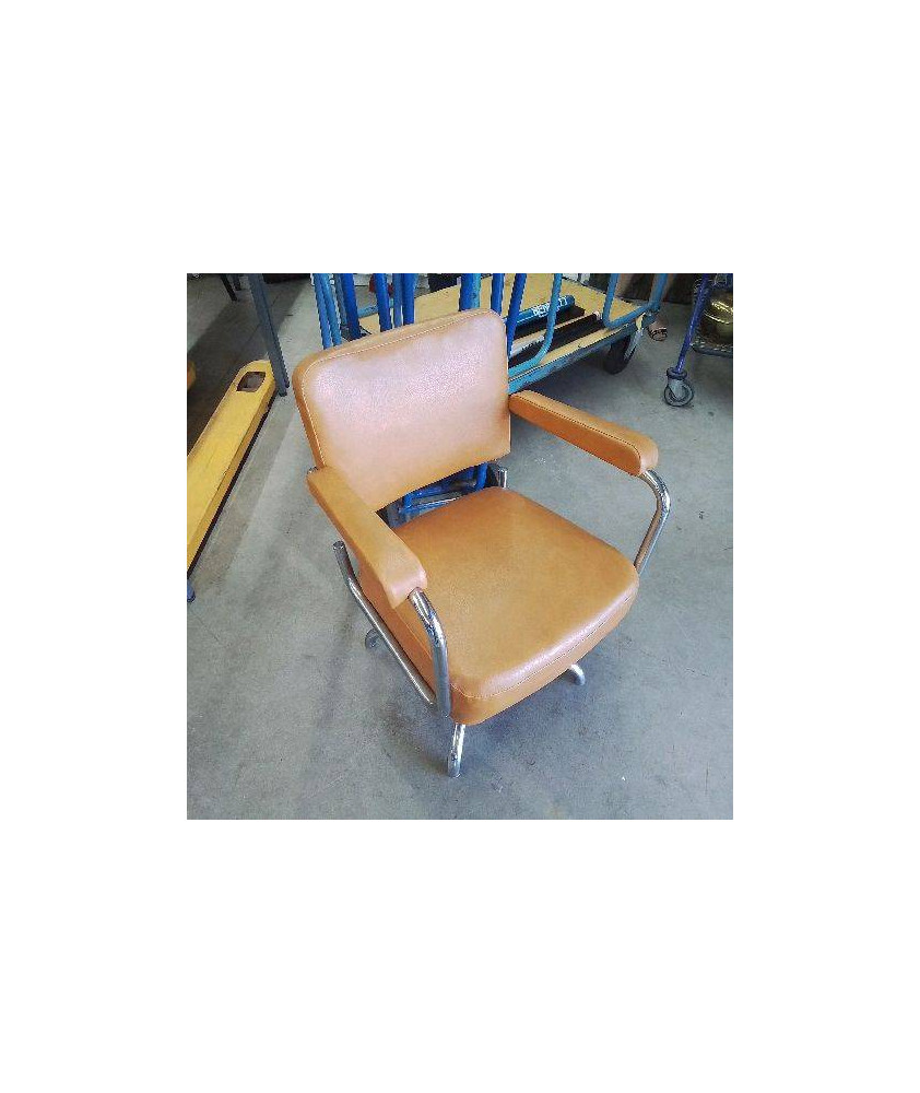 FAUTEUIL DE BARBIER MARRON