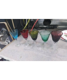 VERRE A PIED TORSADE LE LOT