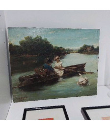 PEINTURE SUR ACAJOU 