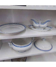 3 PIECES DECOR GRECS PORCELAINE DE PARIS 