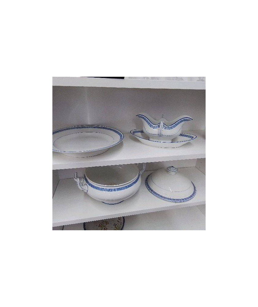 3 PIECES DECOR GRECS PORCELAINE DE PARIS 