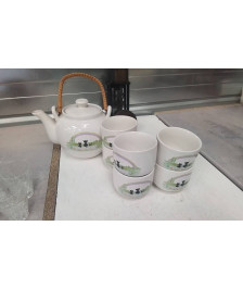 THEIERE CHATS + 6 TASSES