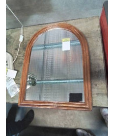 MIROIR CINTRÉ BOIS 52X68