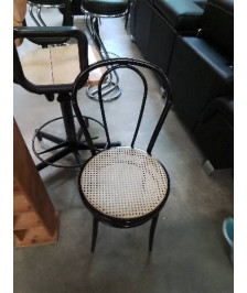 CHAISE BISTROT MÉTAL NOIR 