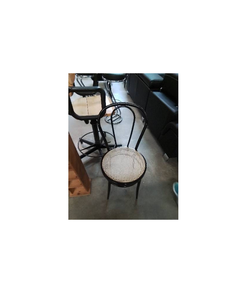 CHAISE BISTROT MÉTAL NOIR 
