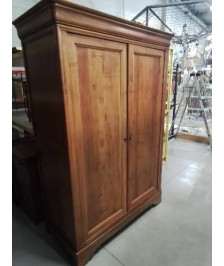 ARMOIRE LINGERE ET PENDERIE 2 PORTES BOIS CLAIR STYLE LOUIS PHILIPPE 