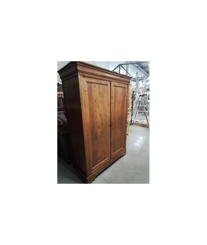 ARMOIRE LINGERE ET PENDERIE 2 PORTES BOIS CLAIR STYLE LOUIS PHILIPPE 