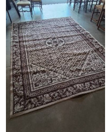 TAPIS LAINE MARRON ECRU 280X200CM