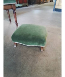 REPOSE BOIS PIEDS TOURNES VELOURS VERT 