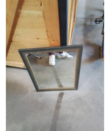 MIROIR RECTANGULAIRE BOIS VERT 