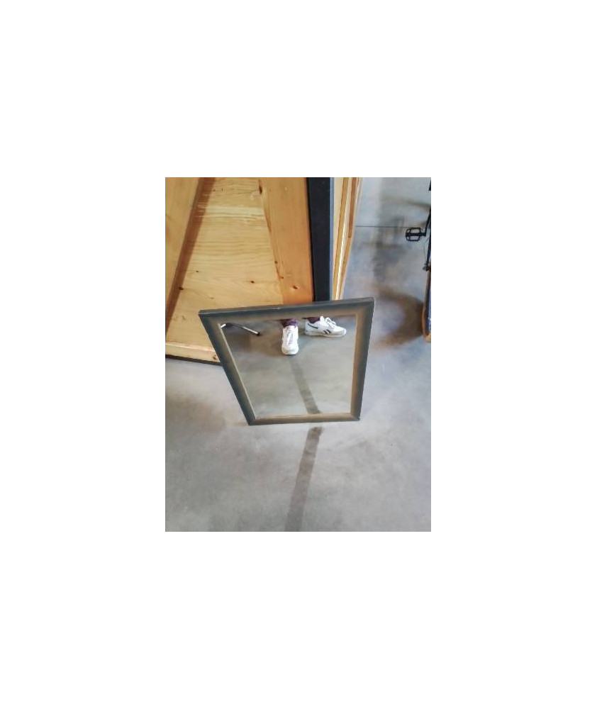 MIROIR RECTANGULAIRE BOIS VERT 