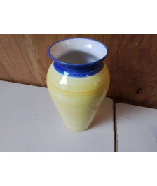 VASE ÉMAILLÉE JAUNE