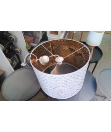 SUSPENSION GM BICOLORE CREME/DOREE