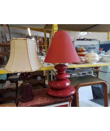 LAMPE A POSER GALETS ROUGE