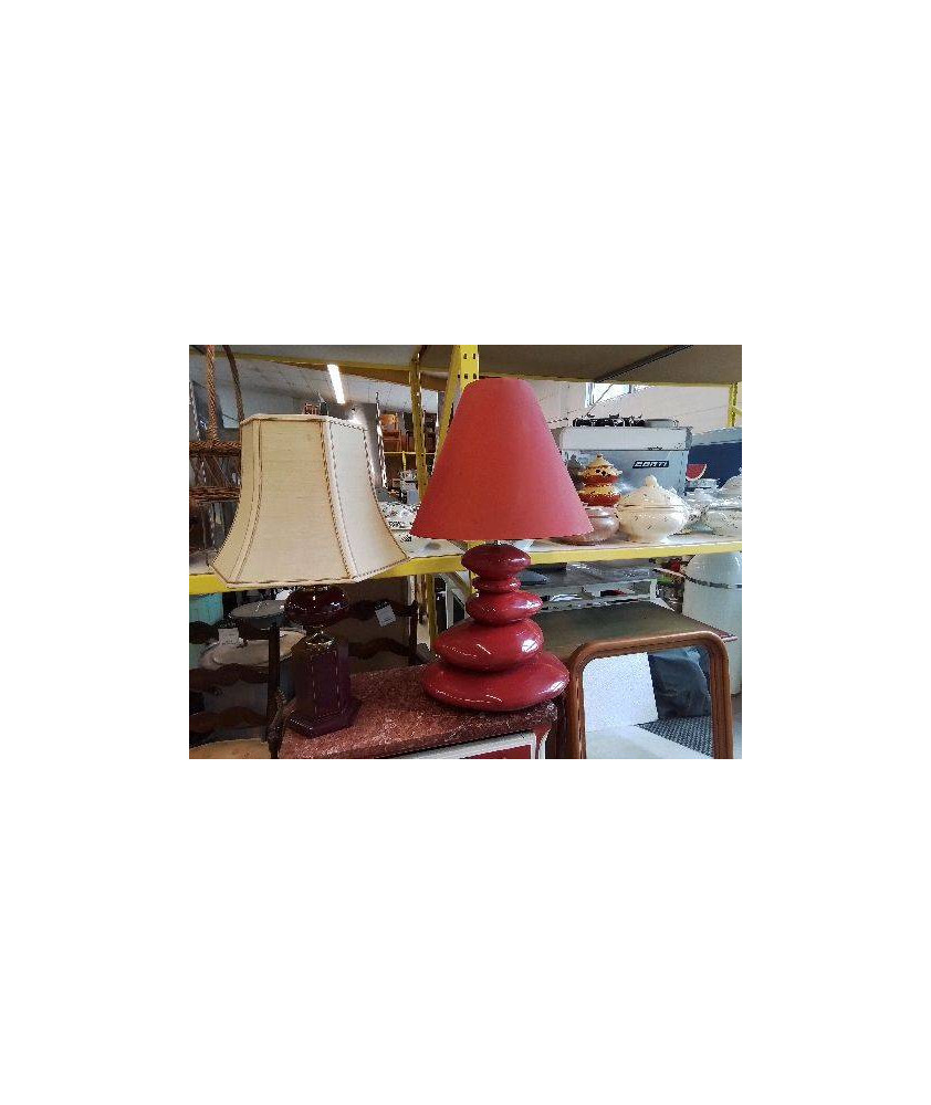 LAMPE A POSER GALETS ROUGE