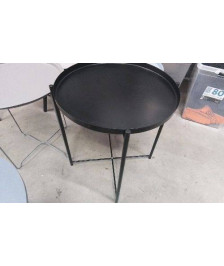 TABLE DAPPOINT RONDE NOIRE 