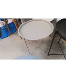 TABLE D\'APPOINT RONDE GRISE 