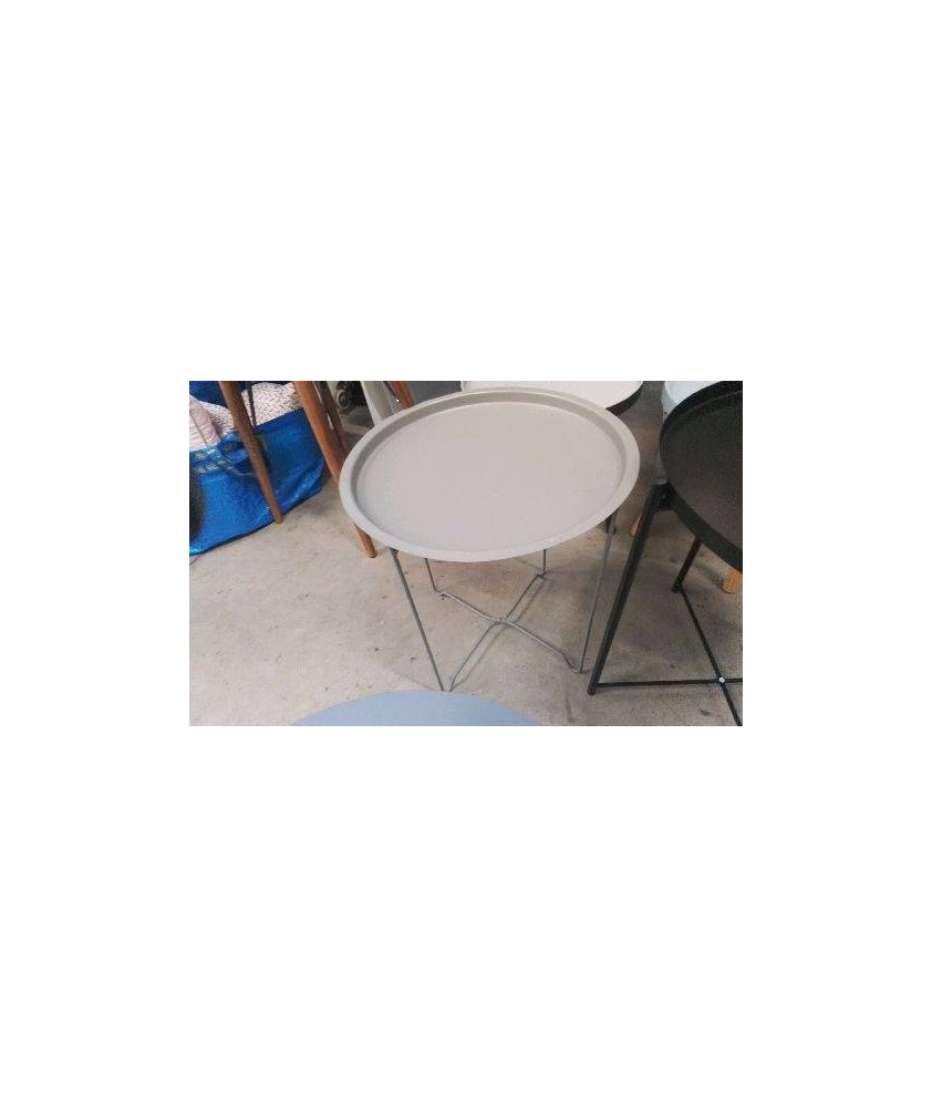 TABLE D\'APPOINT RONDE GRISE 