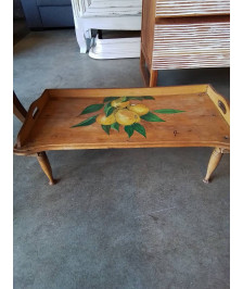 PLATEAU DE LIT BOIS PEINT FIN XIXE