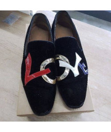 MOCASSINS EN VELOURS DANDYLOVE CHRISTIAN LOUBOUTIN TAILLE 42 1/2