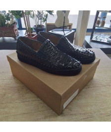 BASKETS BASSES PIK BOAT NAVY CHISTIAN LOUBOUTIN TAILLE 42