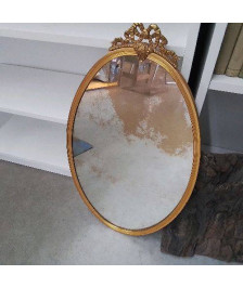 MIROIR DORÉ DECOR NOEUD