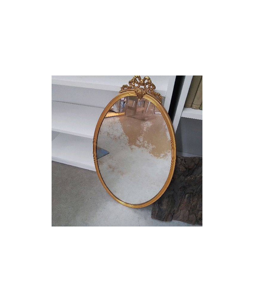 MIROIR DORÉ DECOR NOEUD