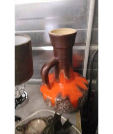 PICHET GM CERAMIQUE ORANGE - ANNEE 70