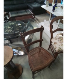 CHAISE BOIS CANNÉE 2 BARREAUX 