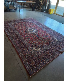 TAPIS LAINE ROUGE BLEU ECRU 315X215CM