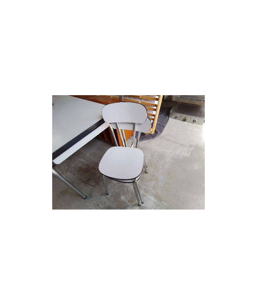 CHAISE FORMICA BLANCHE