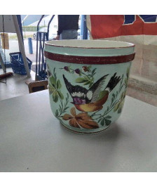 CACHE POT FAIENCE OISEAU