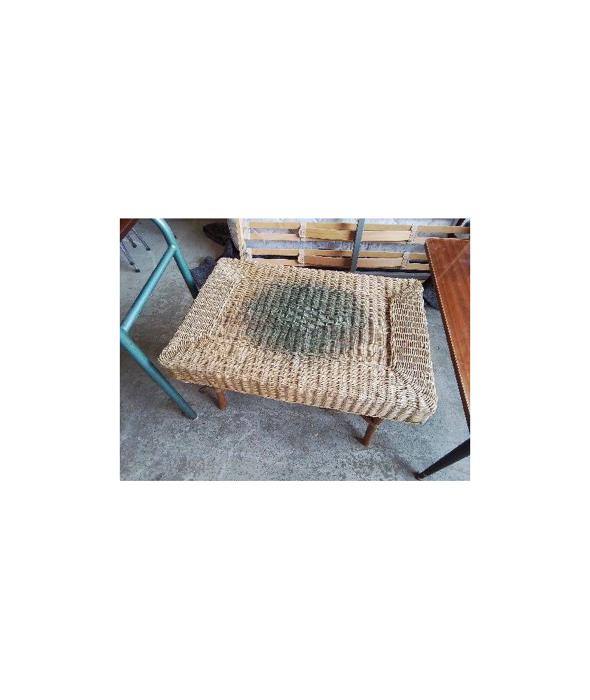 TABLE BASSE EN ROTIN 