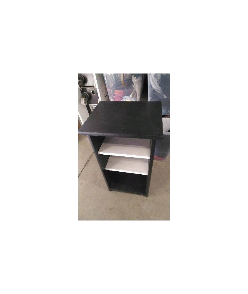 MEUBLE ETAGERE NOIR BLANC 