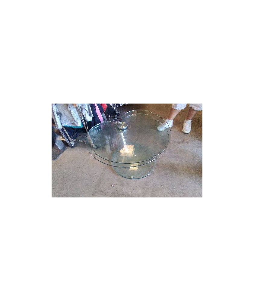 TABLE BASSE 2 PLATEAUX PIVOTANT 