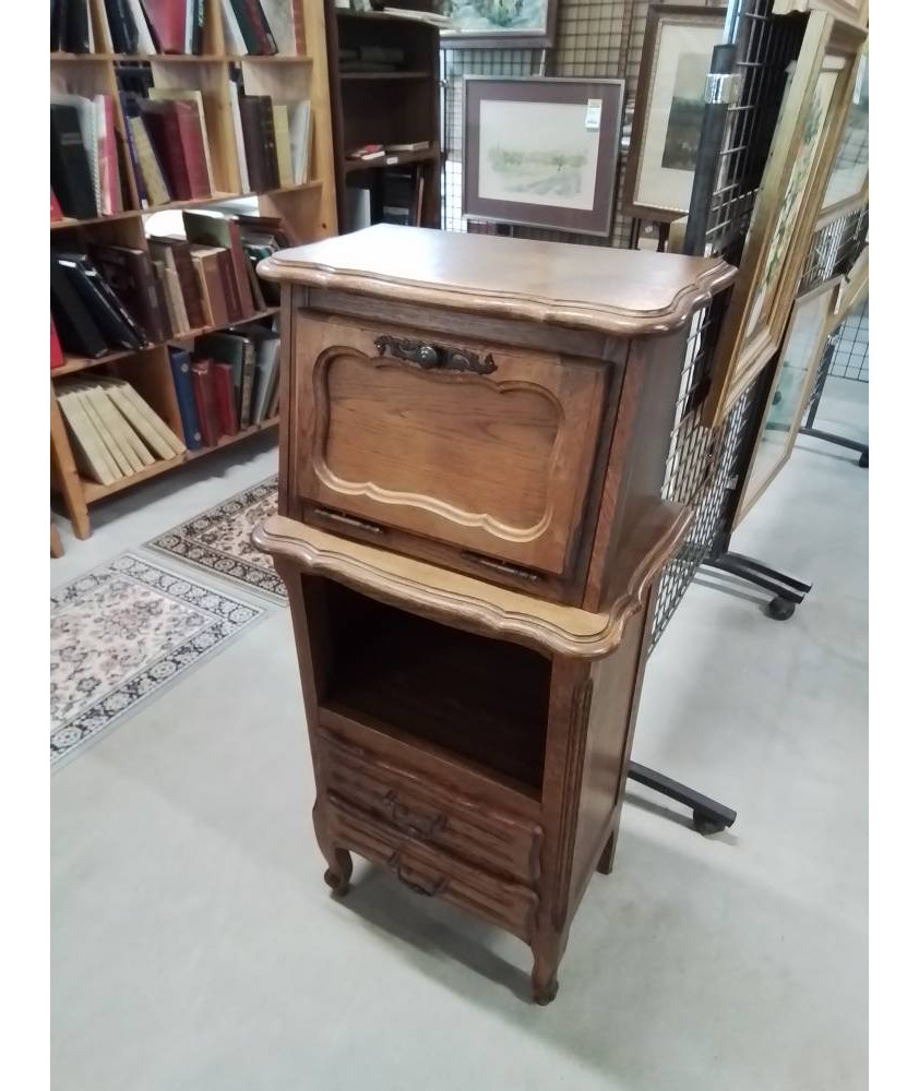 MEUBLE SECRÉTAIRE 1 PORTE 1 NICHE 2 TIROIRS STYLE RÉGENCE 