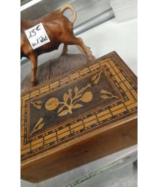 BOITE BOIS MARQUETEE 
